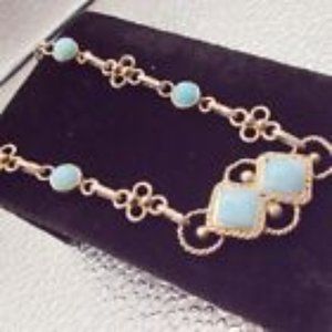 ARTISAN ONE OF A KIND HANDMADE LARIMAR AND STERLING BOHEMIAN LOOK BRACELET 16